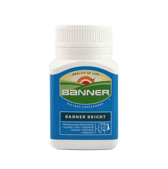 Banner Bright ผลิตภัณฑ์เสริมอาหารบำรุงร่างกายและสมอง 30 แคปซูล