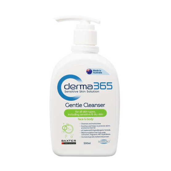 384280_00_derma365_gentle_cleanser_face_body_500_ml Derma365 ผลิตภัณฑ์ทำความสะอาด Gentle Cleanser Face&Body 500 มล.