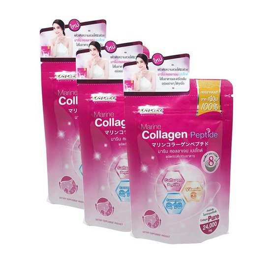 187441_010_00 บีไชน์ มารีน คอลลาเจน เปปไทด์ 24.32 กรัม แพ็ค 3
